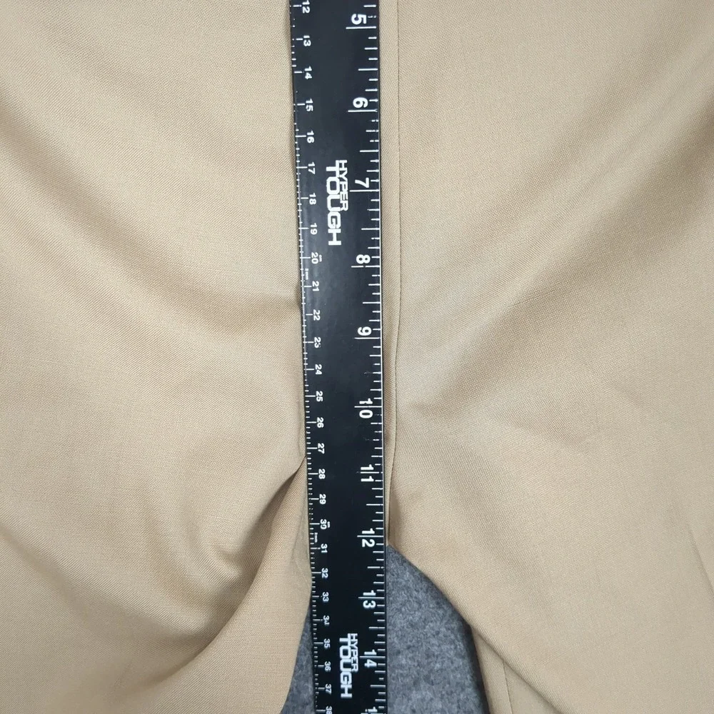 Brooks Brothers Lucia Fit Pants Womens 6 Tan Wool Stretch Straight Leg Italy Fab
